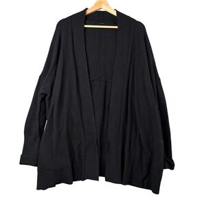 Lululemon Cashlu Drop-Shoulder Knit Wrap Black Cardigan Sweater Size 8 Mens